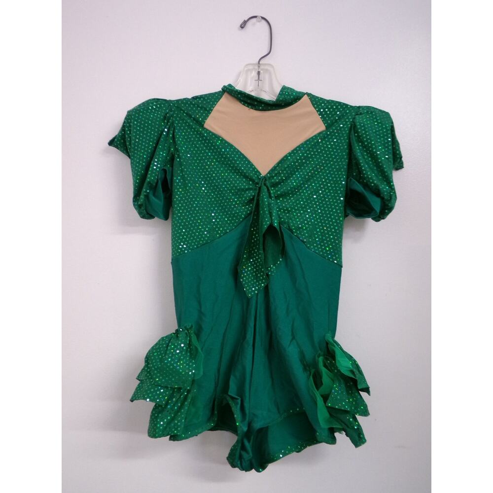 Dance Costume XLC Green Art Stone H412 Tap Jazz Theater Sequin Unitard